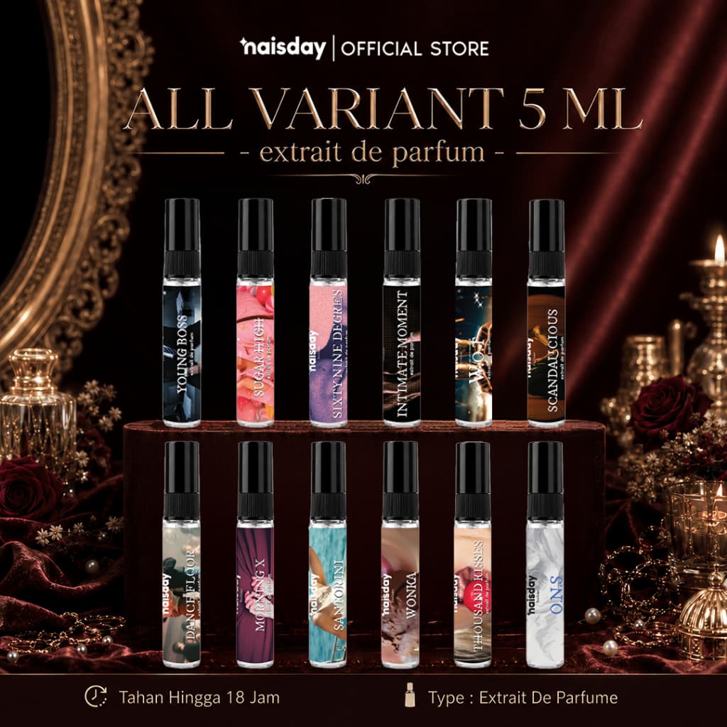 NAISDAY ALL Variant Parfum Unisex Extrait de Parfume Cocok Untuk Pria Wanita 5ml Parfum Tahan Lama 18 Jam